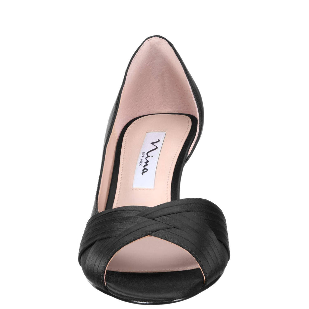 Silver Satin Pumps J9280