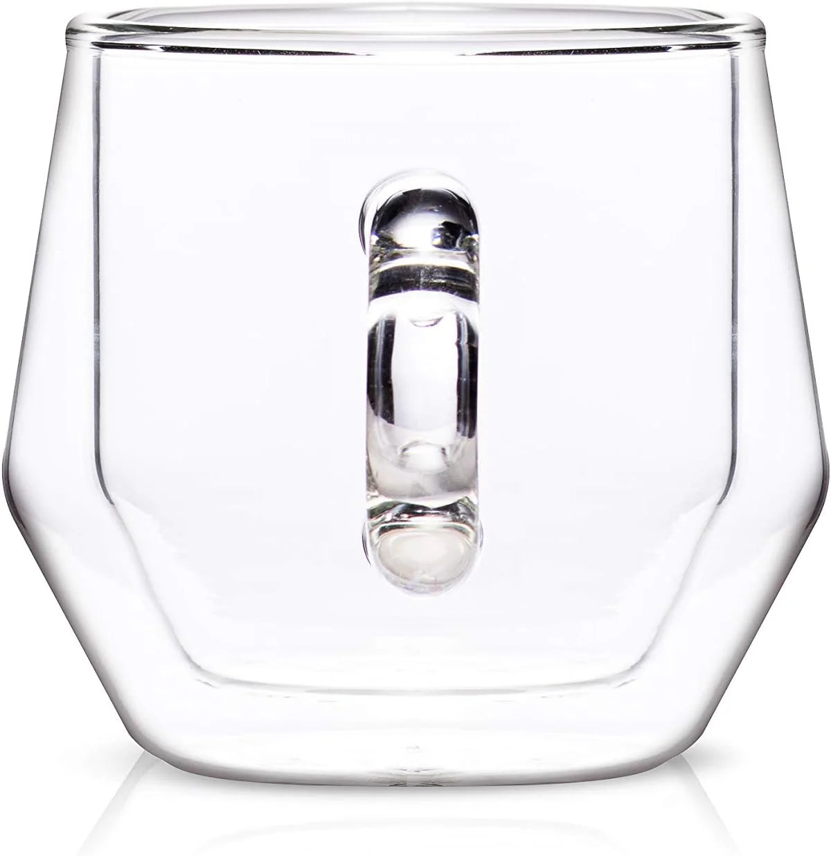 Clear 4Oz Double Walled Glass Espresso Cups with Handles S6035