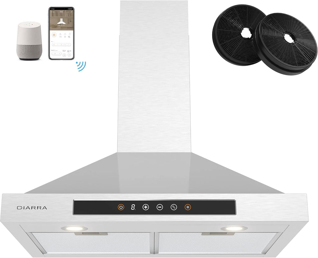 30 inch Stainless Steel Smart Range Hood with Voice Control S538999
