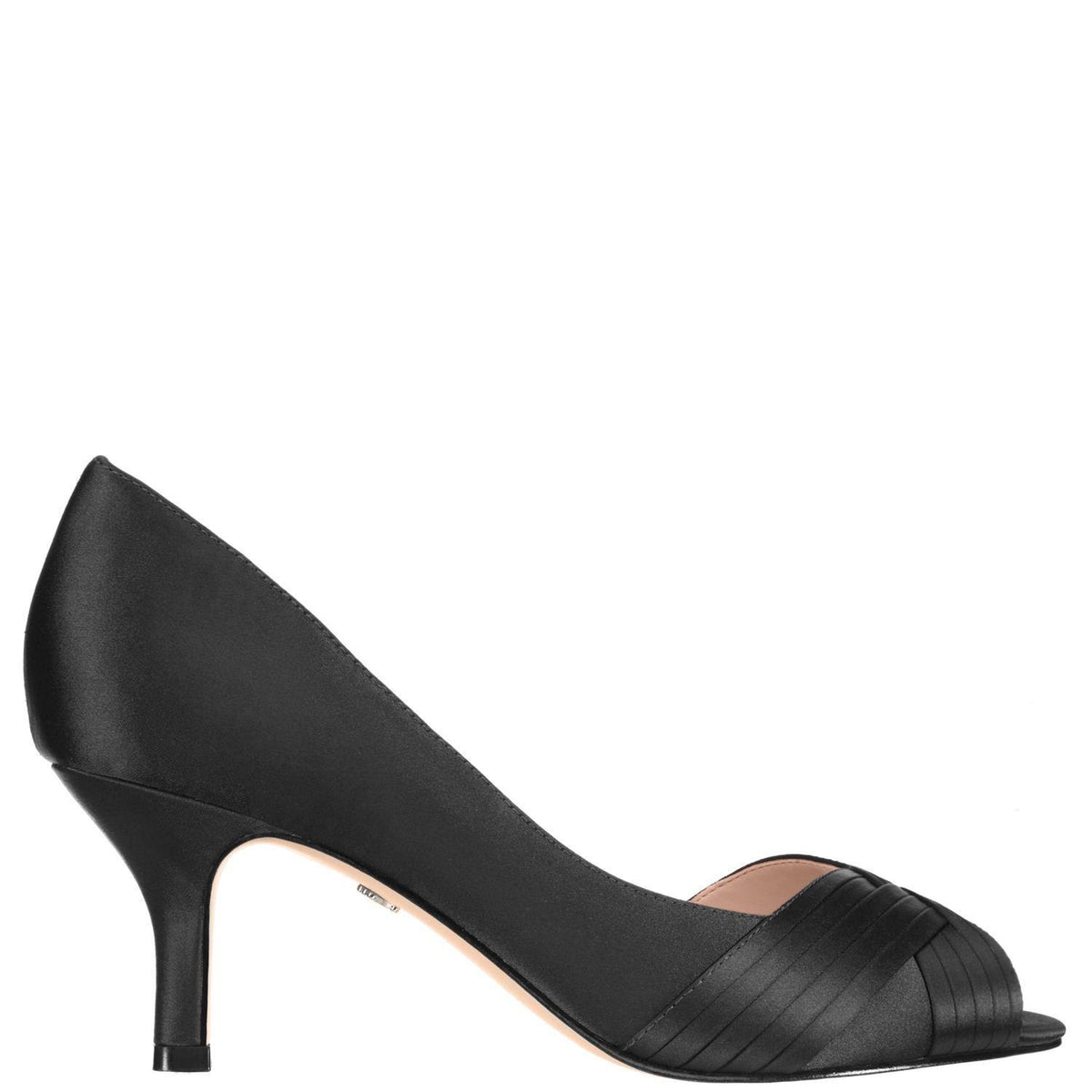 Silver Satin Pumps J9280