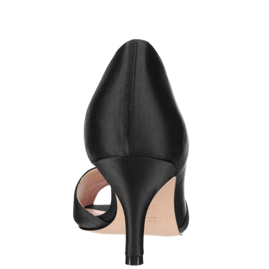 Silver Satin Pumps J9280