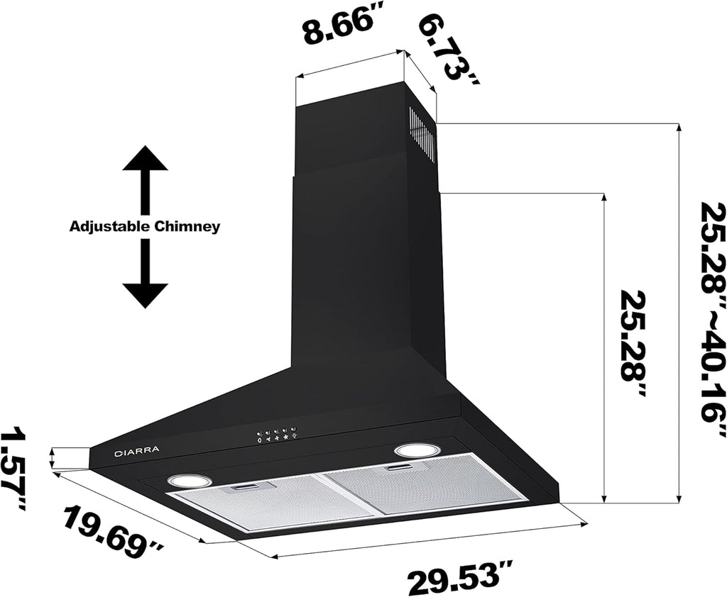 30 inch Stainless Steel Smart Range Hood with Voice Control S538999