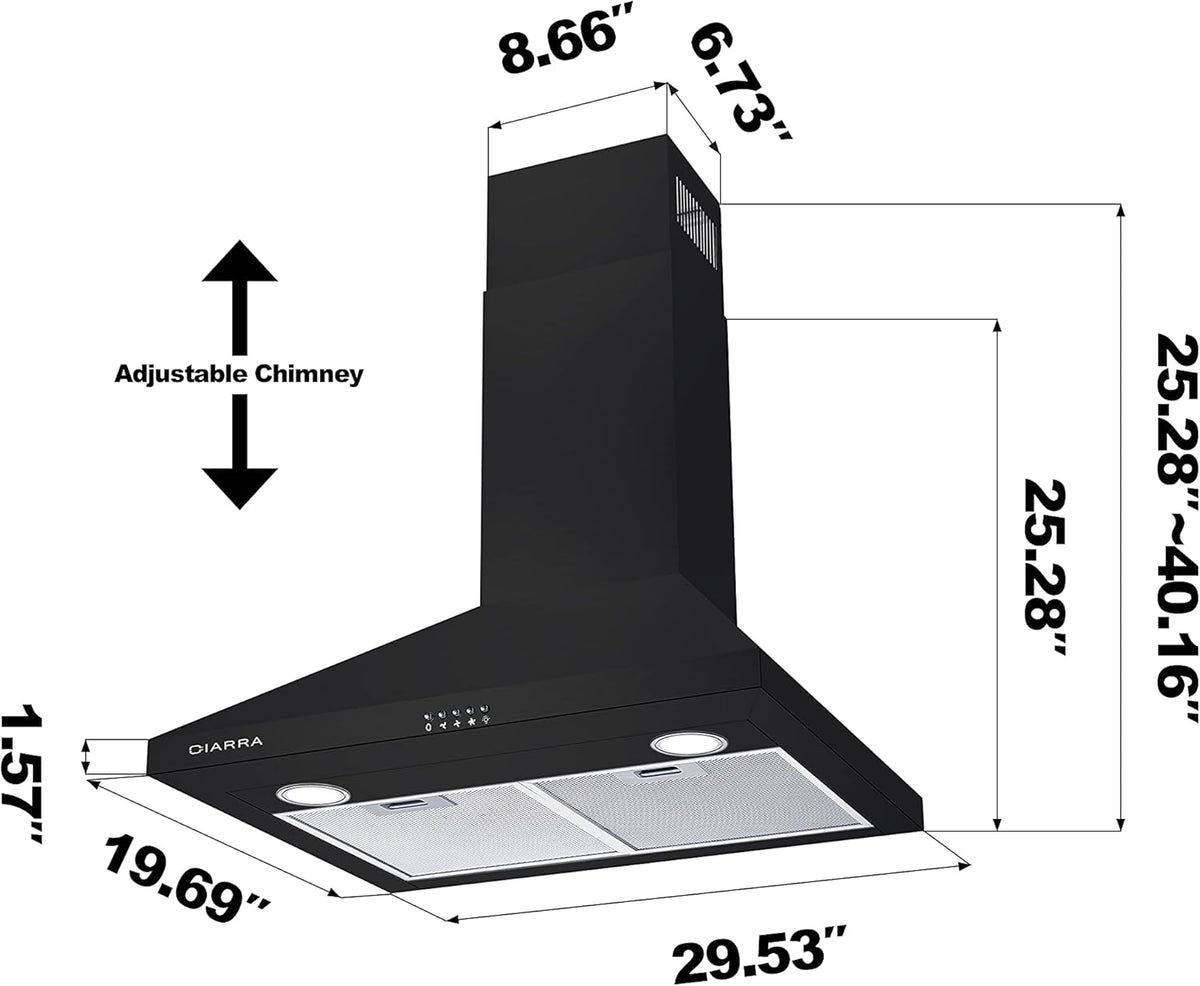 30 inch Stainless Steel Smart Range Hood with Voice Control S538999