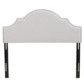 Light Gray Fabric Full/Queen Headboard with Nailhead Trim W9222