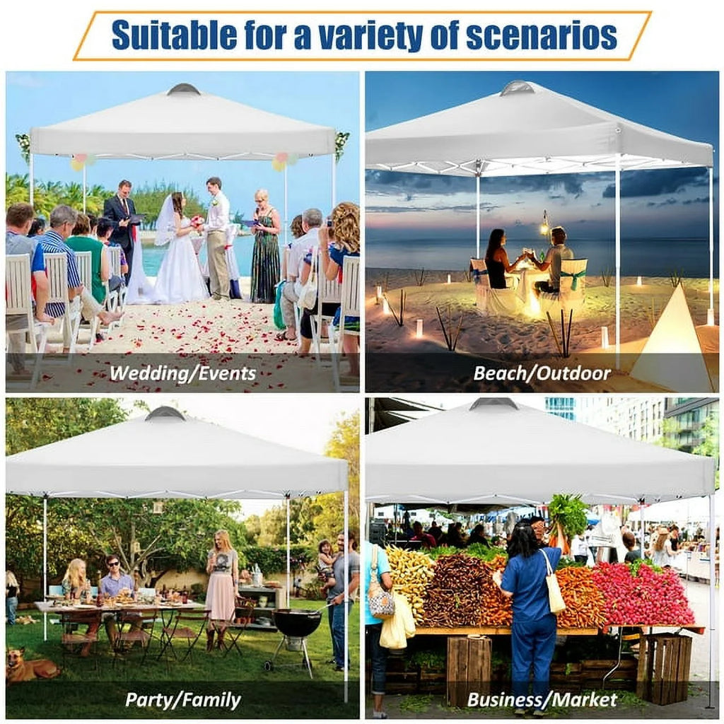 10'x10' Pop Up Canopy with Sidewalls and Sandbags S923