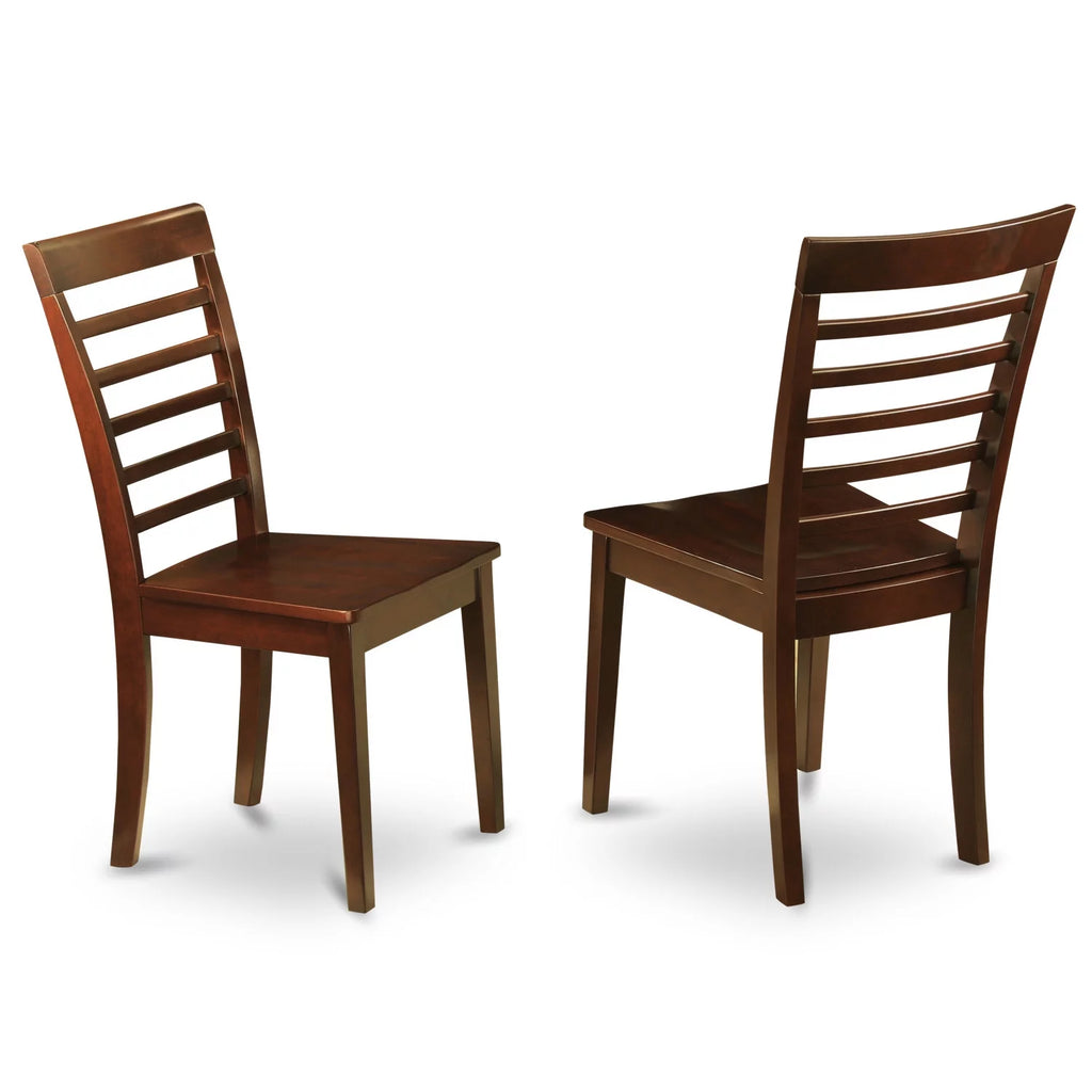 Mahogany Wood Dining Chairs Set of 2 E5221