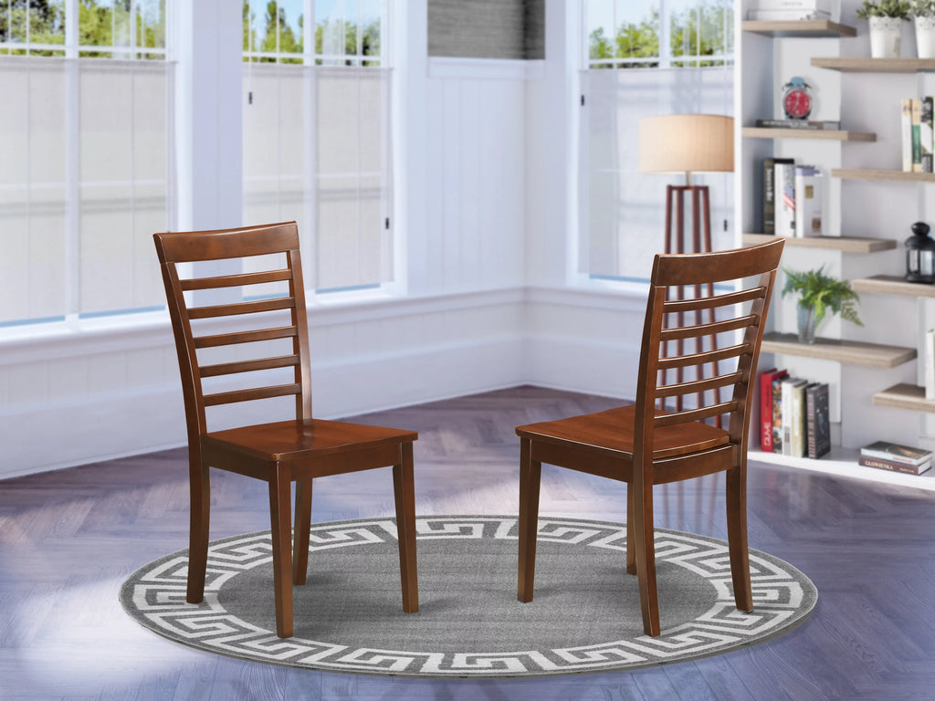 Mahogany Wood Dining Chairs Set of 2 E5221
