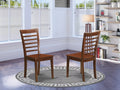 Mahogany Wood Dining Chairs Set of 2 E5221