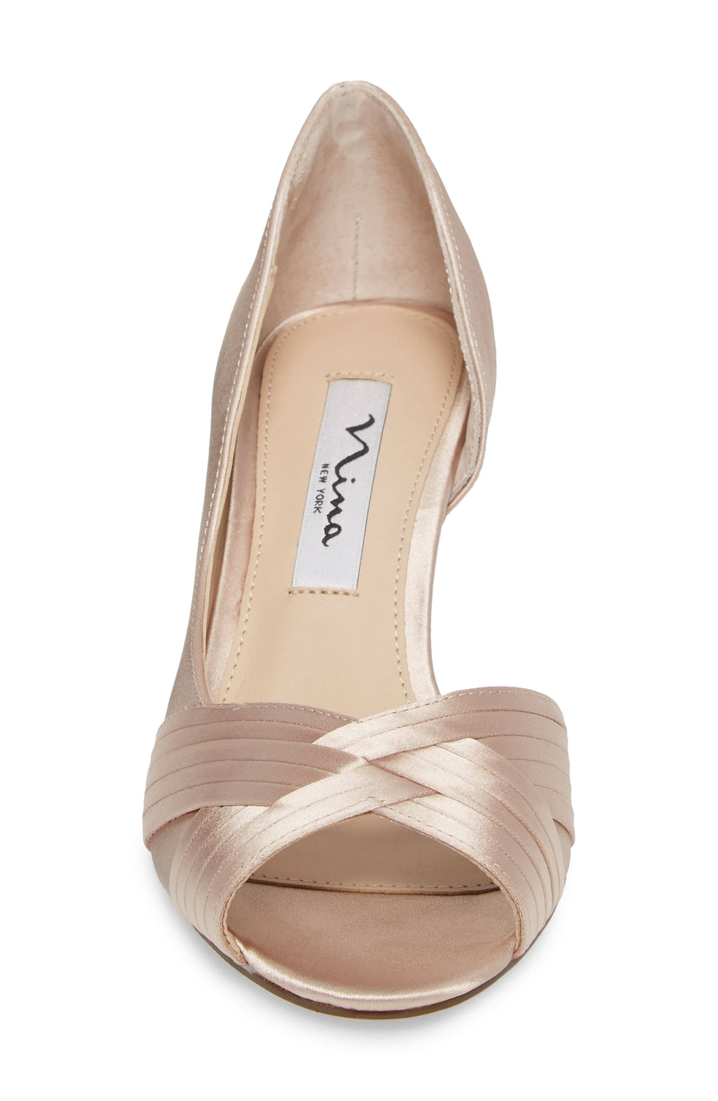 Silver Satin Pumps J9280