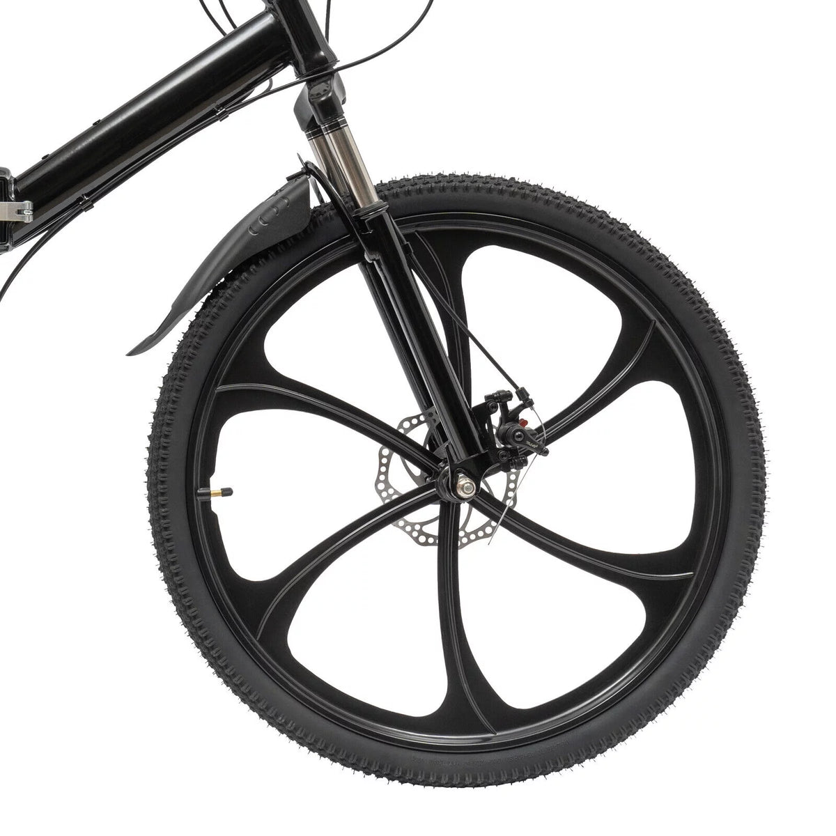 Folding Mountain Bike Carbon Steel Full Suspension Black Y78734