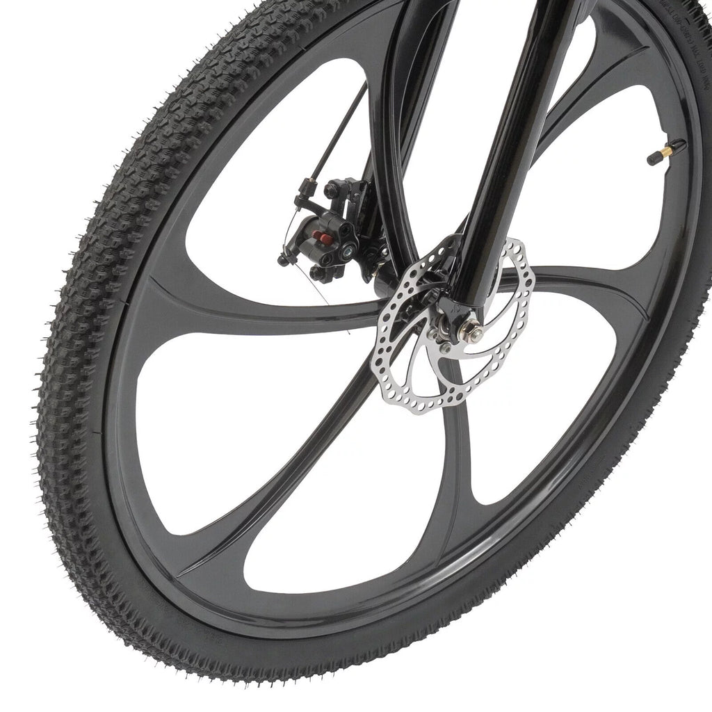 Folding Mountain Bike Carbon Steel Full Suspension Black Y78734