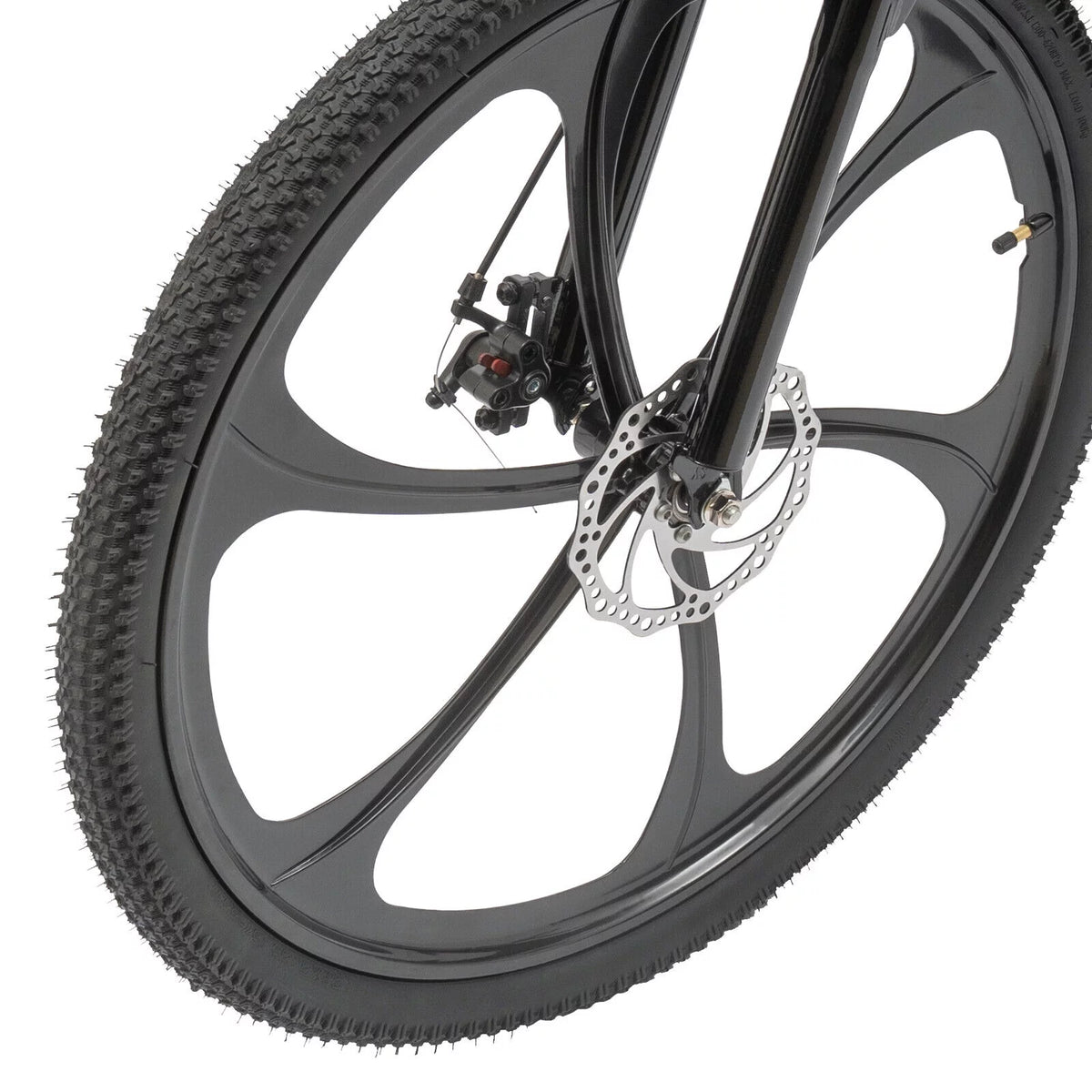 Folding Mountain Bike Carbon Steel Full Suspension Black Y78734