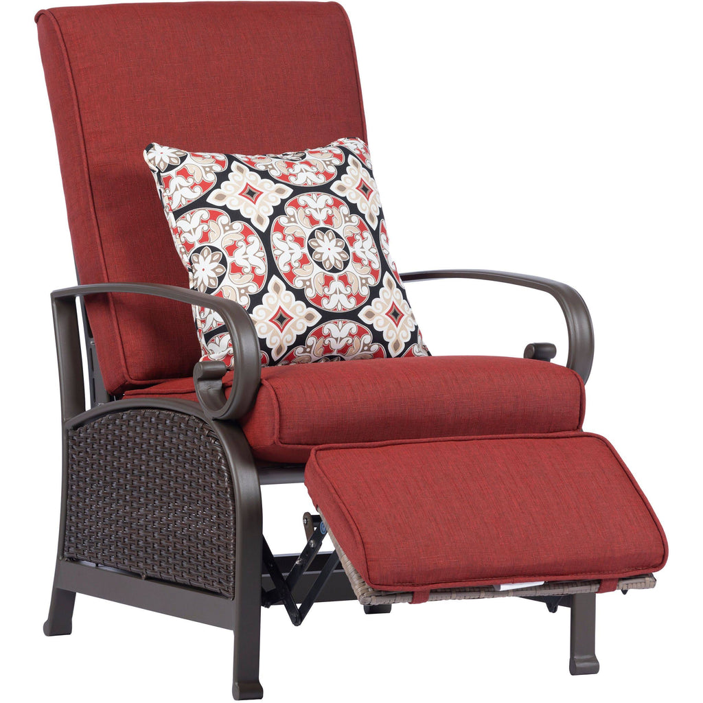 Brown/Red Wicker Adjustable Recliner K6734