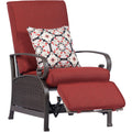 Brown/Red Wicker Adjustable Recliner K6734