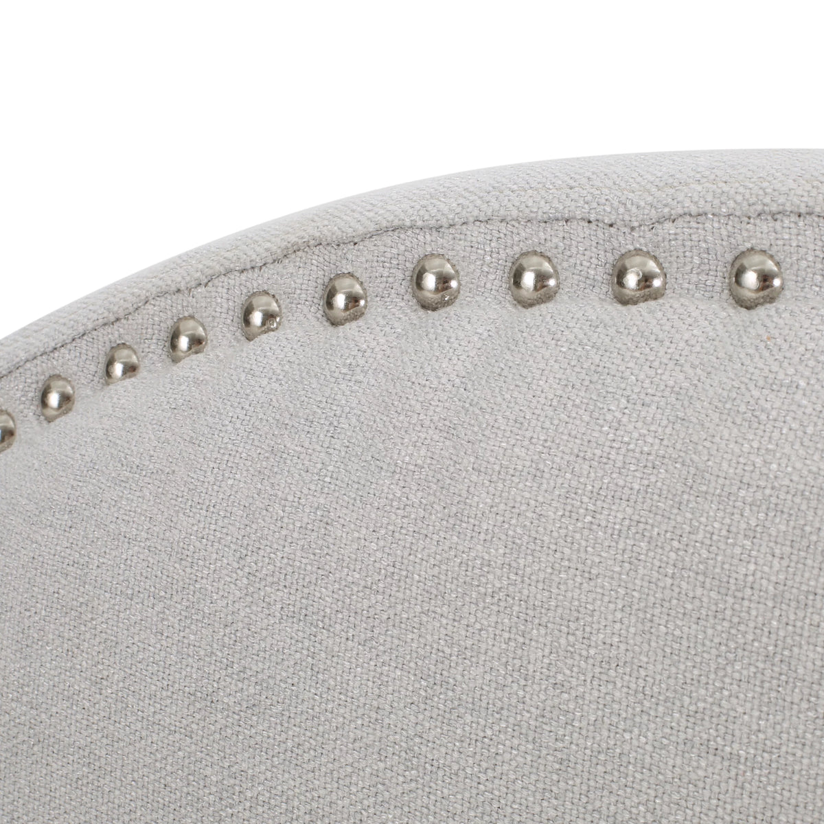 Light Gray Fabric Full/Queen Headboard with Nailhead Trim W9222