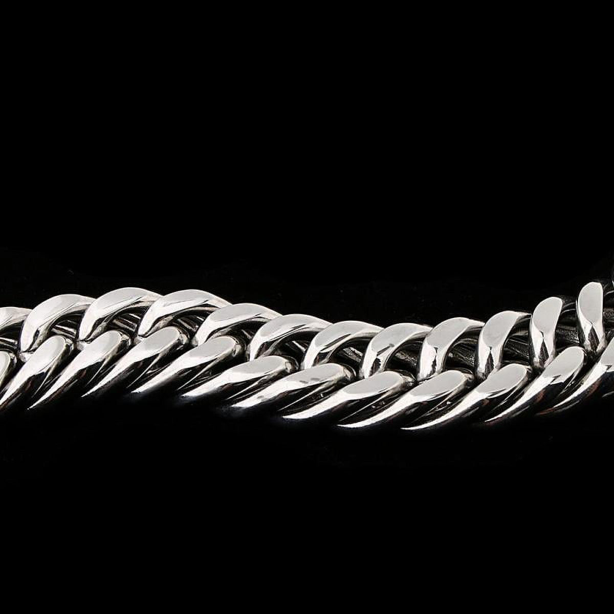 Stainless Steel Cuban Link Chain Necklace J38410