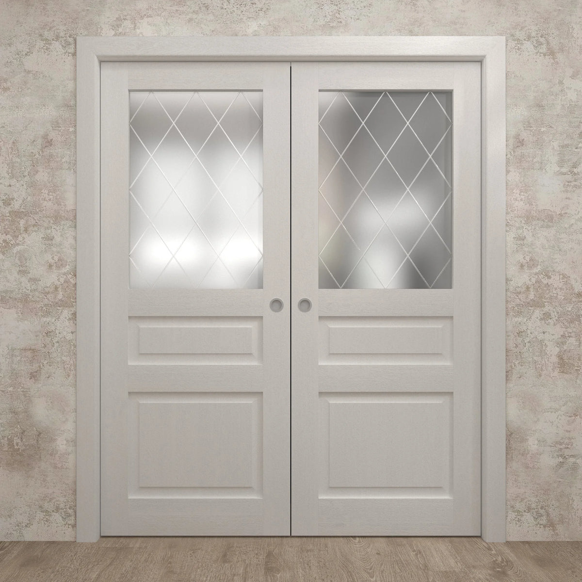 Sliding French Double Pocket Doors 36 x 80 inches Solid Wood Interior Doors O8537