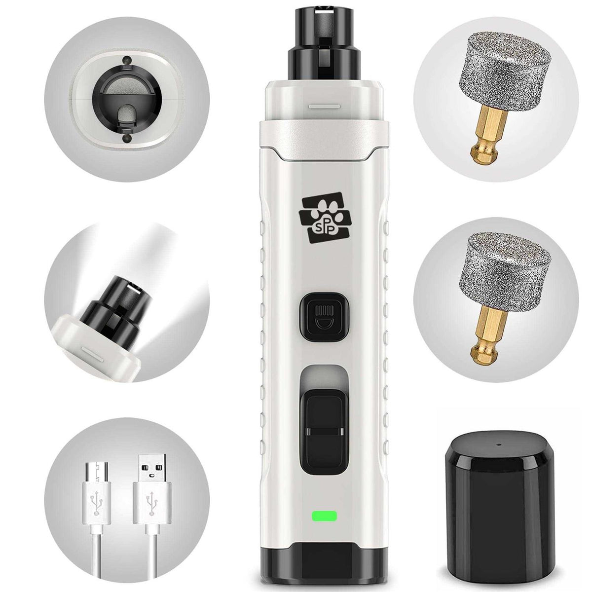 Dog Nail Grinder with 2 LED Lights W578