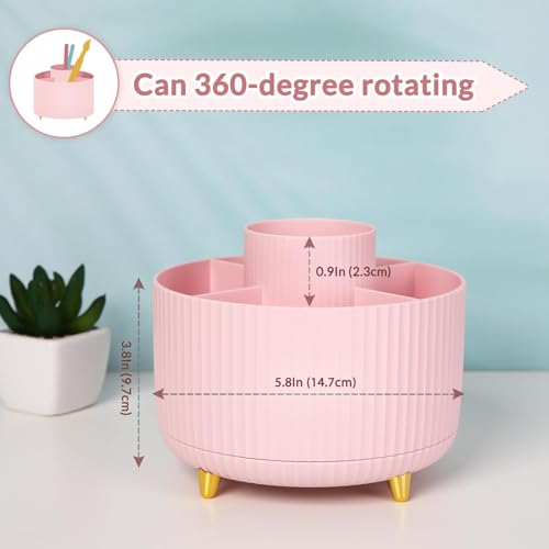 360 Degree Rotating Desk Organizer with 5 Slots (Bean Green) K9968