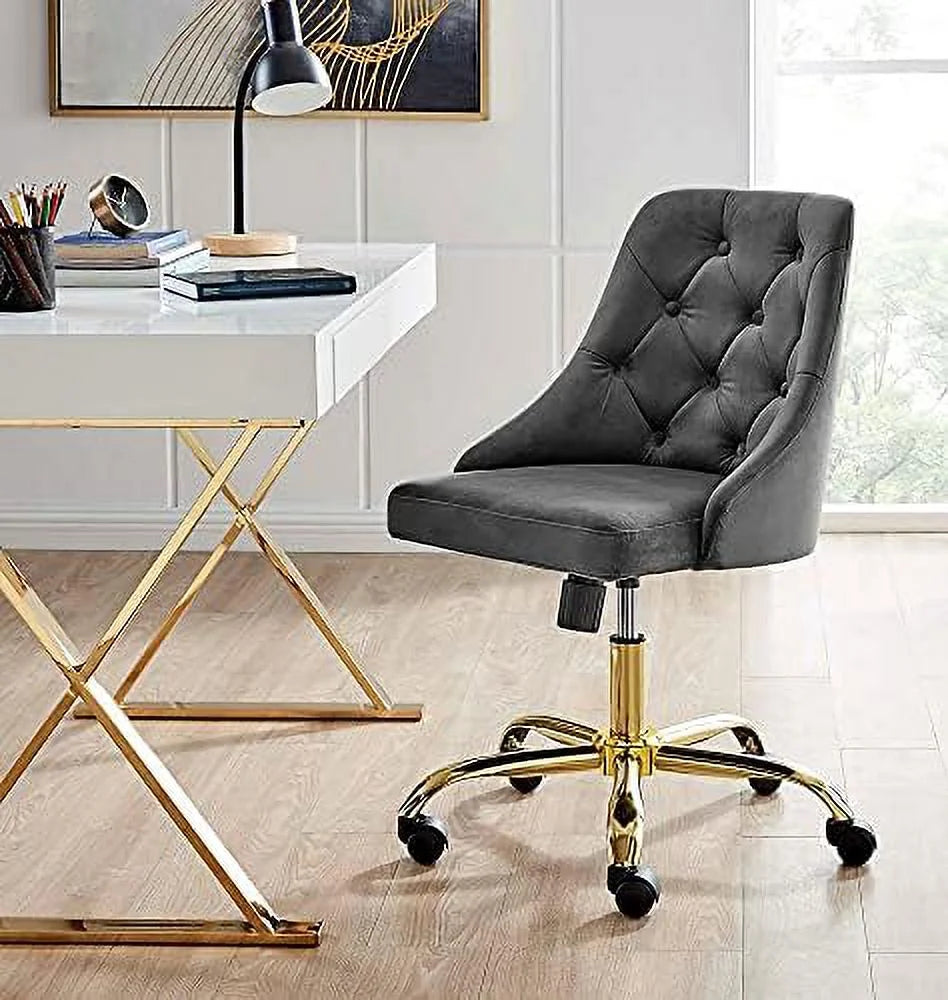 Tufted Velvet Office Chair J681047
