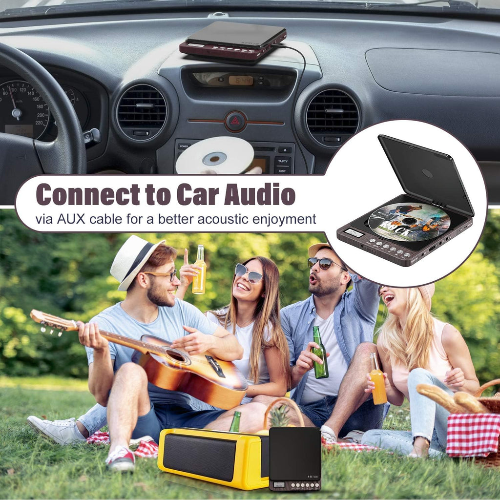 Portable CD Player with Double Headphones Jack Y790