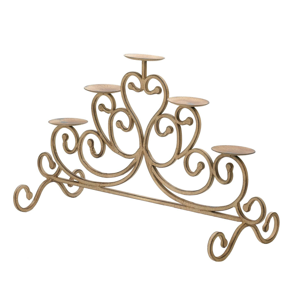 Antiqued Iron 5 Candle Stand S99305