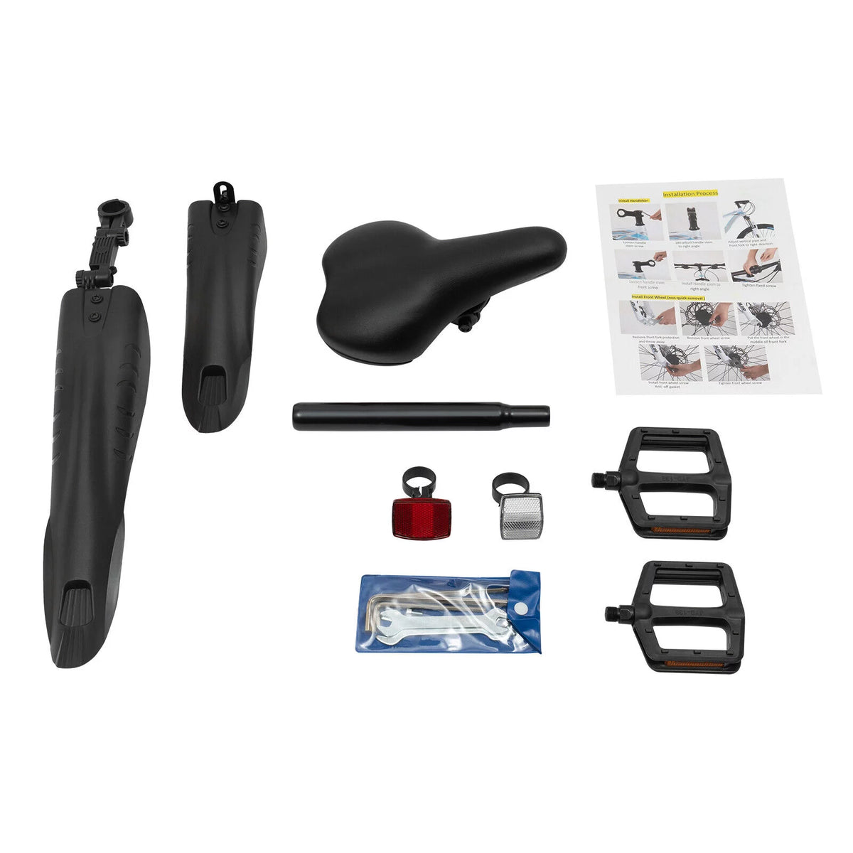 Folding Mountain Bike Carbon Steel Full Suspension Black Y78734