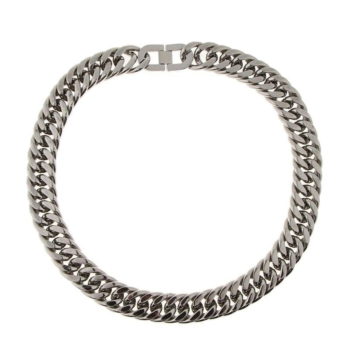 Stainless Steel Cuban Link Chain Necklace J38410