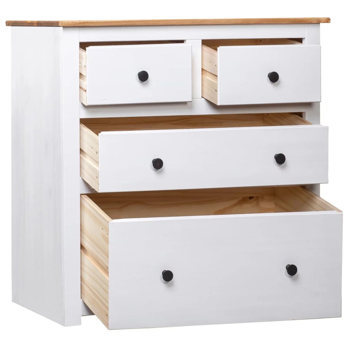 Pinewood Sideboard with 4 Storage Drawers S104103