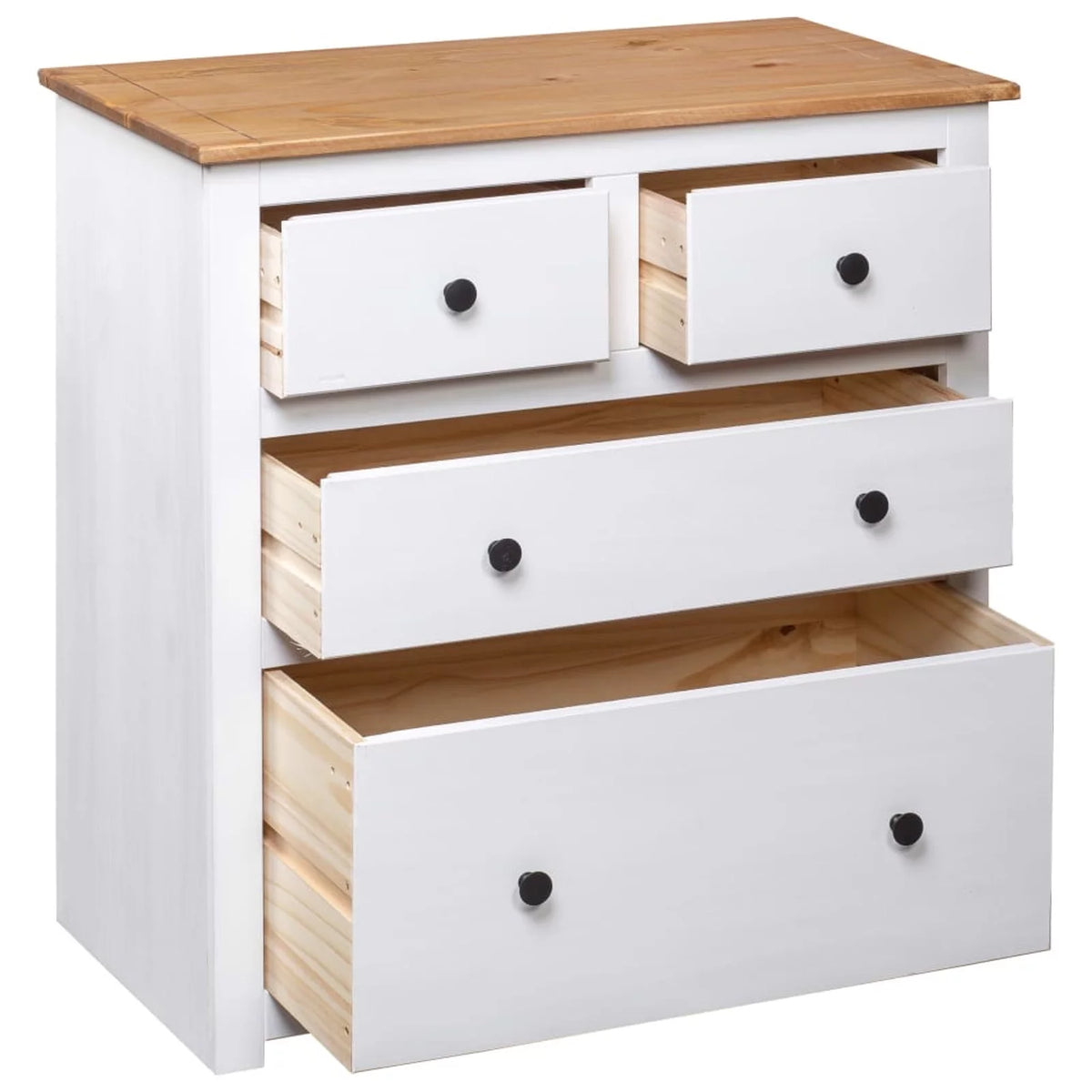 Pinewood Sideboard with 4 Storage Drawers S104103