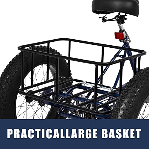 7 Speed 20 inch 3 Wheel Tricycle with Shopping Basket X177207