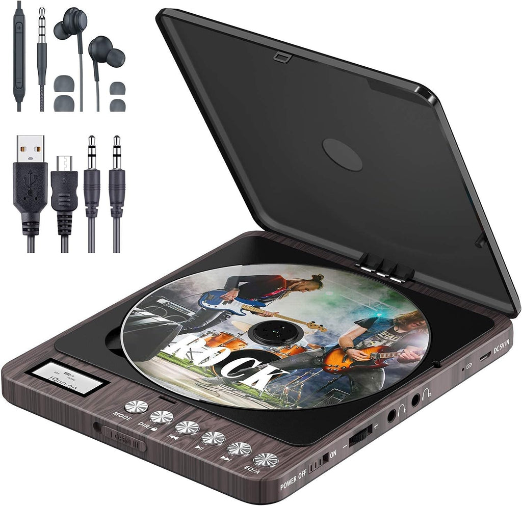 Portable CD Player with Double Headphones Jack Y790
