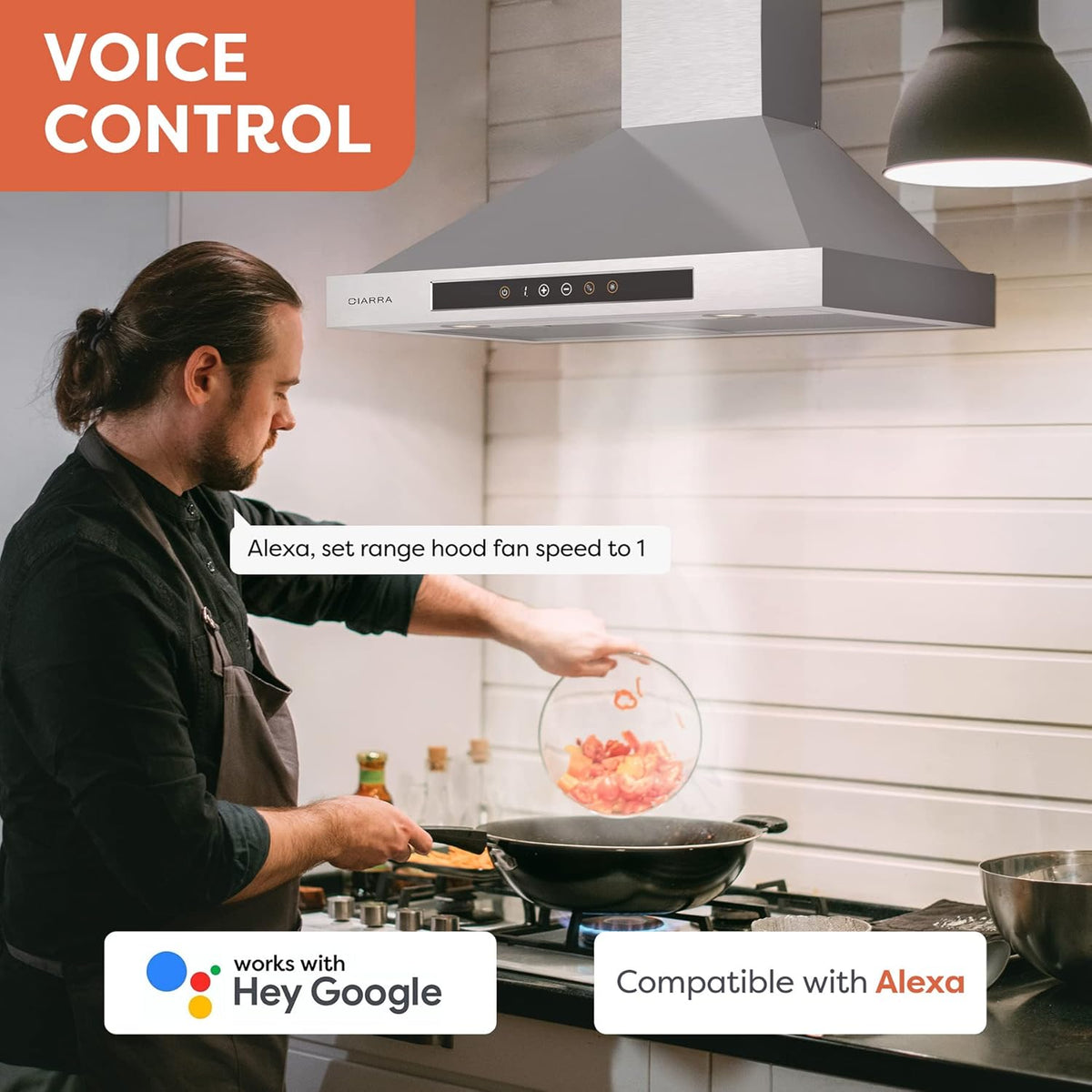30 inch Stainless Steel Smart Range Hood with Voice Control S538999