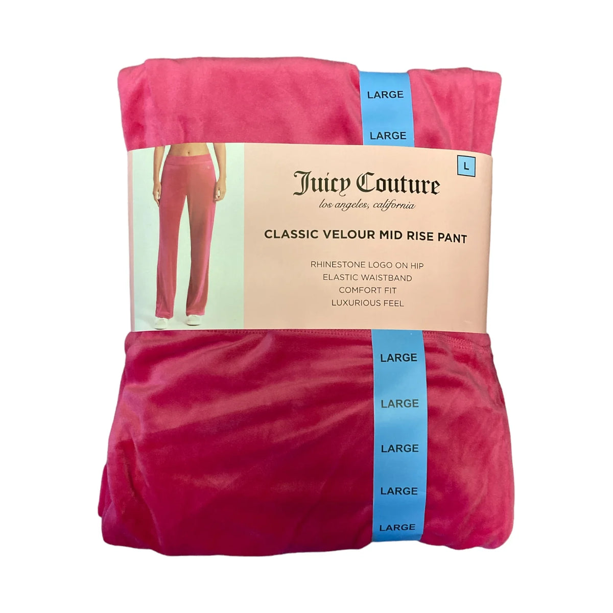 Vixen Pink Velour Track Pant D729