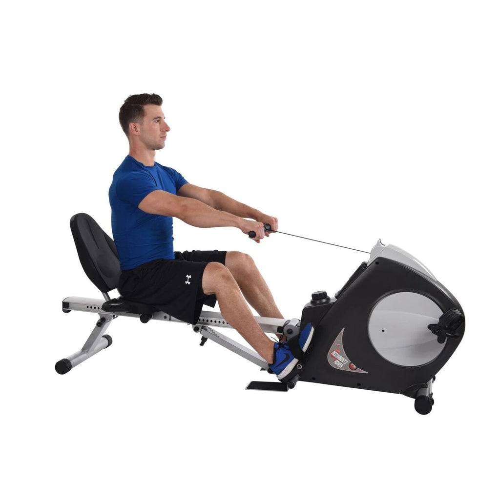 2 in 1 Recumbent Exercise Bike and Rower Machine O671298