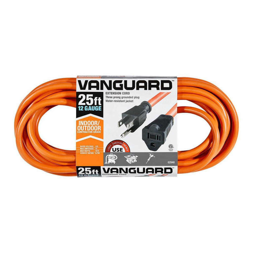 25 ft. 12/3 Gauge Outdoor Extension Cord, Orange G846