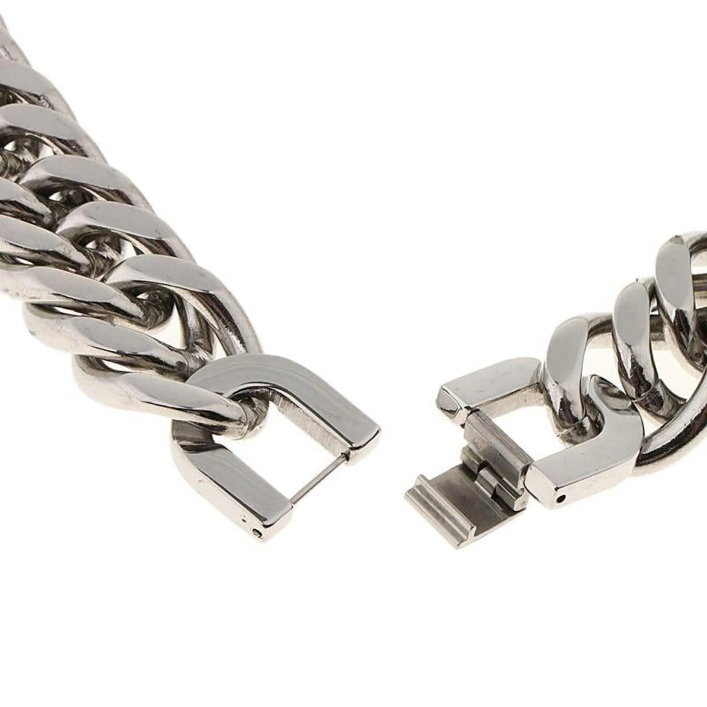 Stainless Steel Cuban Link Chain Necklace J38410