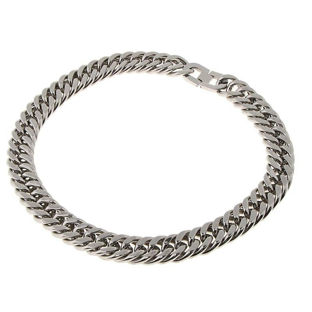 Stainless Steel Cuban Link Chain Necklace J38410