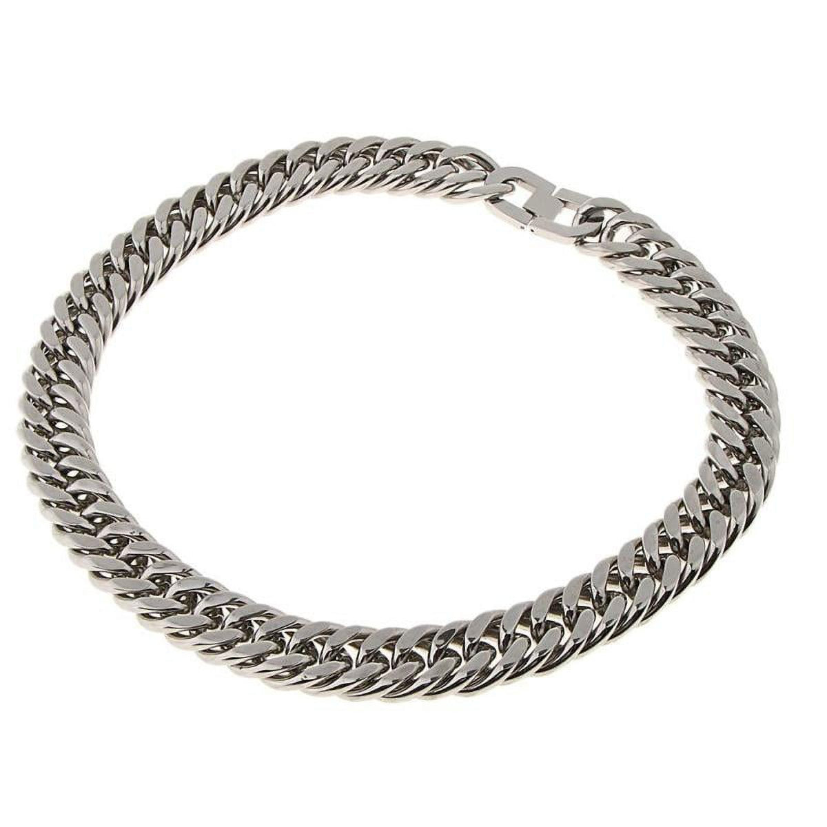 Stainless Steel Cuban Link Chain Necklace J38410