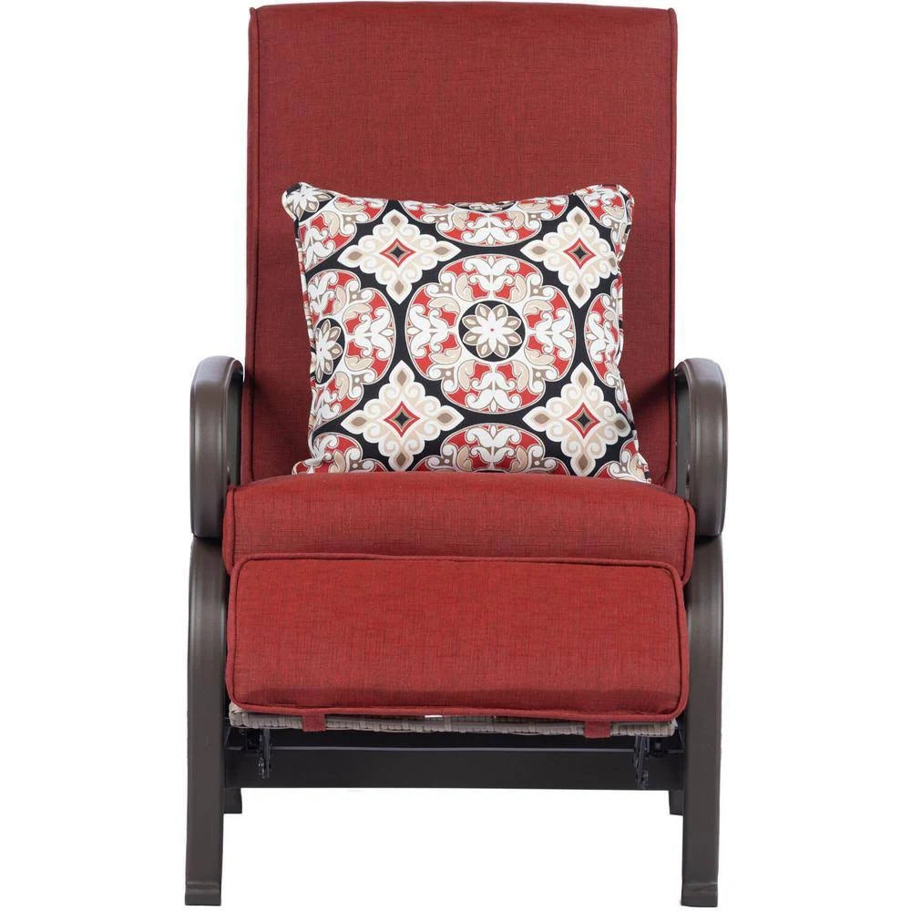 Brown/Red Wicker Adjustable Recliner K6734