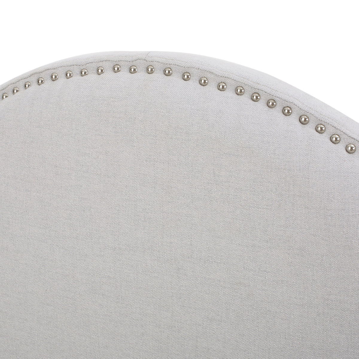 Light Gray Fabric Full/Queen Headboard with Nailhead Trim W9222