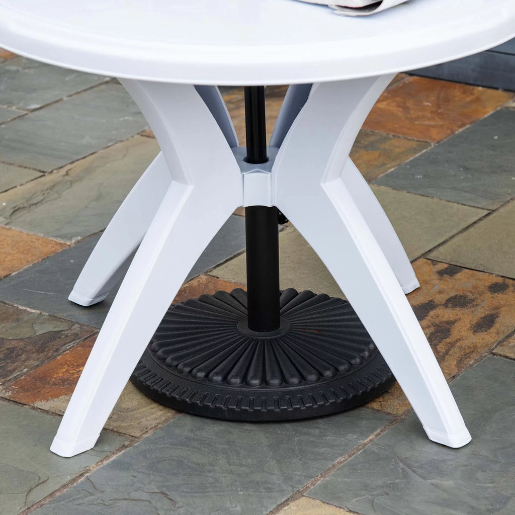 Round Plastic Patio Table with Umbrella Hole Q652